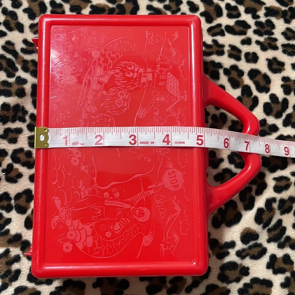 Vintage 1988 MCDONALDS Happy Meal Toy ❤️ On The Go Lunch Box Red Pencil Case 80s